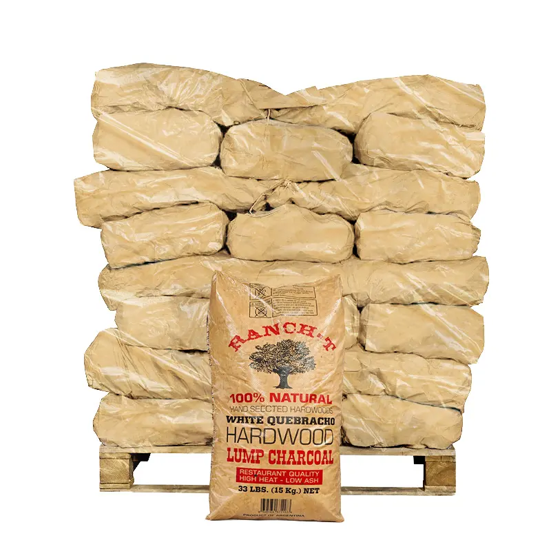 Pallet Ranch t White Quebracho Premium XXL Restaurant Houtskool á 30 zakken