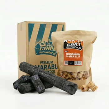 Grill Discounter Marabu Houtskool 15kg + 1KG Aanmaakwokkels